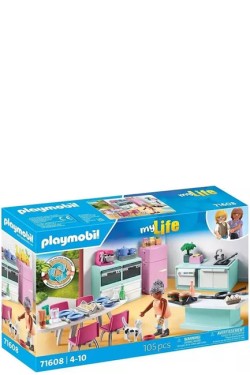 PLAYMOBIL ΜΟΝΤΕΡΝΑ ΒΙΛΑ-71608 ΜΟΝΤΕΡΝΑ ΚΟΥΖΙΝΑ ΜΕ ΤΡΑΠΕΖΑΡΙΑ