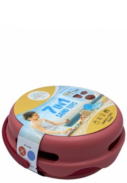ΠΑΙΧΝΙΔΙ ΠΑΡΑΛΙΑΣ COMPACT TOYS ΚΟΥΒΑΔΑΚΙ 7 ΣΕ 1-RED