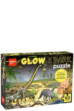 PUZZLE 60 ΤΕΜ.APLI KIDS GLOW IN THE DARK-DINOSAURS