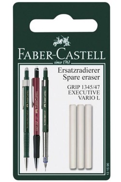 ΑΝΤΑΛΛΑΚΤΙΚΟ ΓΟΜΑΣ ΜΗΧΑΝΙΚΟΥ ΜΟΛΥΒΙΟΥ FABER GRIP 13159 ΣΕΤ 3ΤΕΜ.