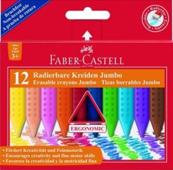 ΚΗΡΟΜΠΟΓΙΕΣ 12ΤΕΜ.FABER JUMBO GRIP ΚΟΚΚΙΝΗ ΣΕΙΡΑ ERASABLE 122540
