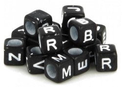 ΧΑΝΤΡΕΣ ABC 6*6MM ARTEMIO ΣΕΤ 300ΤΕΜ.ΜΑΥΡΟ ΦΟΝΤΟ-ΛΕΥΚΑ ΓΡΑΜΜΑΤΑ