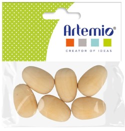 ΞΥΛΟ ΣΕΤ 6ΤΕΜ.ARTEMIO 3,5*2,3cm.ΑΥΓΑ