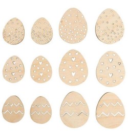 ΑΥΓΟ ΞΥΛΙΝΟ 3+4cm.ΣΕΤ 12ΤΕΜ.RAYHER