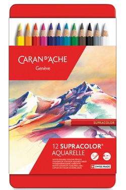 ΞΥΛΟΜΠΟΓΙΕΣ ΑΚΟΥΑΡΕΛΑΣ 12ΤΕΜ.CARAN DACHE CLASSIC SUPRACOLOR ΜΕΤΑΛΛΙΚΗ ΚΑΣΕΤΙΝΑ 3888.312