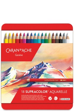 ΞΥΛΟΜΠΟΓΙΕΣ ΑΚΟΥΑΡΕΛΑΣ 18ΤΕΜ.CARAN DACHE CLASSIC SUPRACOLOR ΜΕΤΑΛΛΙΚΗ ΚΑΣΕΤΙΝΑ 3888.318
