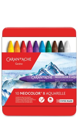 ΚΗΡΟΜΠΟΓΙΕΣ ΑΚΟΥΑΡΕΛΑΣ 10ΤΕΜ.CARAN DACHE CLASSIC NEOCOLOR II ΜΕΤΑΛΛΙΚΗ ΚΑΣΕΤΙΝΑ 7500.310