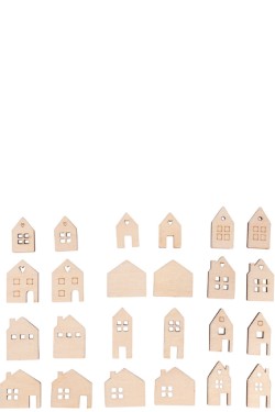 ΣΠΙΤΙΑ ΞΥΛΙΝΑ MINI 2,5-3,5cm.RAYHER ΣΕΤ 24ΤΕΜ.