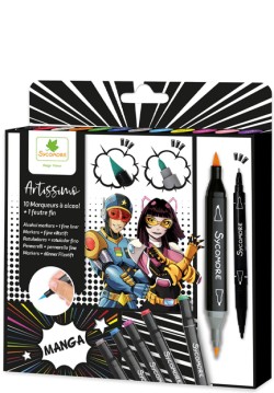 ΜΑΡΚΑΔΟΡΟΣ ΜΕ ΔΙΠΛΗ ΜΥΤΗ SYCOMORE MANGA ΣΕΤ 10ΤΕΜ.+1 FINELINER