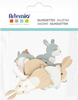 ΛΑΓΟΙ ΞΥΛΙΝΟΙ 5cm.ΣΕΤ 6ΤΕΜ.ARTEMIO