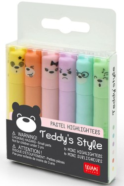 ΜΑΡΚΑΔΟΡΟΙ ΥΠΟΓΡ/ΣΗΣ FANCY ΣΕΤ 6ΤΕΜ. LEGAMI TEDDYS STYLE MHKIT4 PASTEL