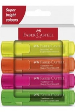 ΜΑΡΚΑΔΟΡΟΣ ΥΠΟΓΡ/ΣΗΣ FABER 1546 FLUO ΣΕΤ 3+1 ΔΩΡΟ 254644