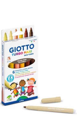 ΜΑΡΚΑΔΟΡΟΙ 6ΤΕΜ.ΧΟΝΤΡΟΙ GIOTTO TURBO MAXI SKIN TONES