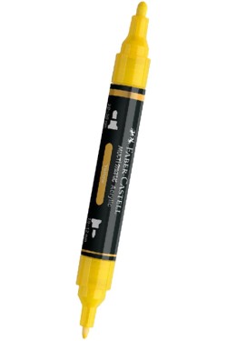 ΜΑΡΚΑΔΟΡΟΣ ΑΚΡΥΛΙΚΟΣ FABER ΜΕ ΔΙΠΛΗ ΜΥΤΗ 185908-YELLOW