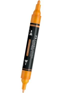 ΜΑΡΚΑΔΟΡΟΣ ΑΚΡΥΛΙΚΟΣ FABER ΜΕ ΔΙΠΛΗ ΜΥΤΗ 185909-LIGHT ORANGE