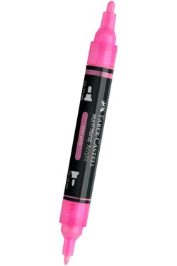 ΜΑΡΚΑΔΟΡΟΣ ΑΚΡΥΛΙΚΟΣ FABER ΜΕ ΔΙΠΛΗ ΜΥΤΗ 185929-HOT PINK
