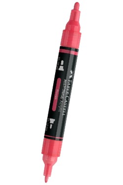 ΜΑΡΚΑΔΟΡΟΣ ΑΚΡΥΛΙΚΟΣ FABER ΜΕ ΔΙΠΛΗ ΜΥΤΗ 185924-ROUGE