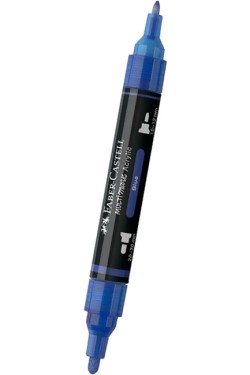 ΜΑΡΚΑΔΟΡΟΣ ΑΚΡΥΛΙΚΟΣ FABER ΜΕ ΔΙΠΛΗ ΜΥΤΗ 185921-BLUE