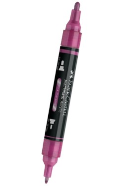 ΜΑΡΚΑΔΟΡΟΣ ΑΚΡΥΛΙΚΟΣ FABER ΜΕ ΔΙΠΛΗ ΜΥΤΗ 185990-METALLIC PINK