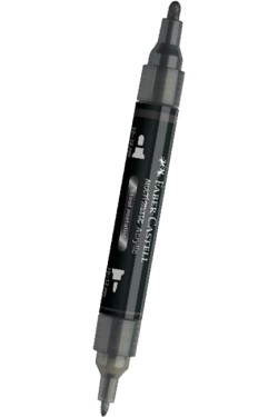 ΜΑΡΚΑΔΟΡΟΣ ΑΚΡΥΛΙΚΟΣ FABER ΜΕ ΔΙΠΛΗ ΜΥΤΗ 185997-METALLIC STEEL