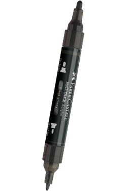 ΜΑΡΚΑΔΟΡΟΣ ΑΚΡΥΛΙΚΟΣ FABER ΜΕ ΔΙΠΛΗ ΜΥΤΗ 185998-GLOSSY BLACK