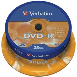 DVD-R 4.7GB*16 25ΤΕΜ.VERBATIM 43522