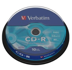 CD-R 80700MB*52 VERBATIM SPINDLE 10TEM.43437