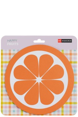 MOUSE PAD MIQUELRIUS ΤΕΤΡΑΓΩΝΟ MR37747 HAPPY FRUIT-ΠΟΡΤΟΚΑΛΙ