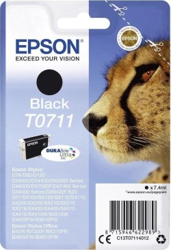 ΜΕΛΑΝΙ INKJET EPSON T0711 ULTRA BLACK (CHEETAH)