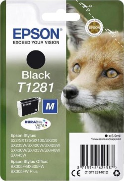 ΜΕΛΑΝΙ INKJET EPSON T1281 BLACK (FOX)-SIZE MEDIUM
