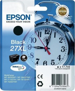 ΜΕΛΑΝΙ INKJET EPSON N.27XL BLACK T2711 (CLOCK)