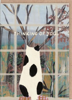 ΚΑΡΤΑ OHH DEER CAT WINDOW THINKING OF YOU 9817
