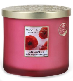 ΚΕΡΙ ΑΡΩΜΑΤΙΚΟ HEART & HOME ΔΙΠΛΟ ΦΥΤΙΛΙ 220ΓΡ.-ΜΕ ΑΓΑΠΗ