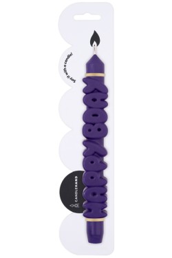 ΚΕΡΙ ΧΕΙΡΟΠΟΙΗΤΟ 3D CANDLEHAND TAPER HAPPY BIRTHDAY INDIGO