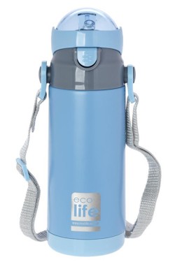 ΠΑΓΟΥΡΙ ΑΝΟΞΕΙΔΩΤΟ ΑΤΣΑΛΙ ΘΕΡΜΟΣ 400ML ΠΑΙΔΙΚΟ ECO LIFE ΜΕ ΙΜΑΝΤΑ BLUE