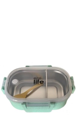 ΔΟΧΕΙΟ ΦΑΓΗΤΟΥ ECO LIFE 900ML.ΜΕ ΧΩΡΙΣΜΑ LIGHT GREEN