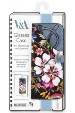 ΘΗΚΗ ΓΥΑΛΙΩΝ ΓΙΑ NOTEBOOK ΜΕ ΛΑΣΤΙΧΟ BOOKAROO KILBURN BLACK FLORAL