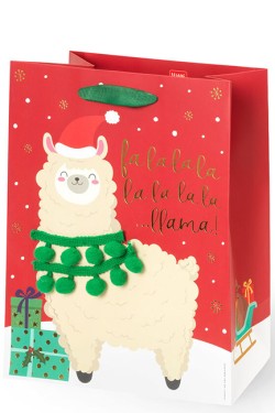 ΤΣΑΝΤΑ ΔΩΡΟΥ XMAS MEDIUM LEGAMI GB0634 LLAMA