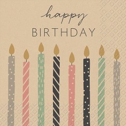 ΧΑΡΤΟΠΕΤΣΕΤΕΣ 33*33cm.20ΤΕΜ.HAPPY BIRTHDAY MORRISON PINK