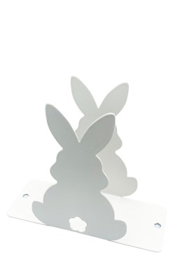 ΘΗΚΗ ΓΙΑ ΧΑΡΤΟΠΕΤΣΕΤΕΣ ΜΕΤΑΛΛΙΚΗ HOOPLADOO BUNNY ΑΣΠΡΗ