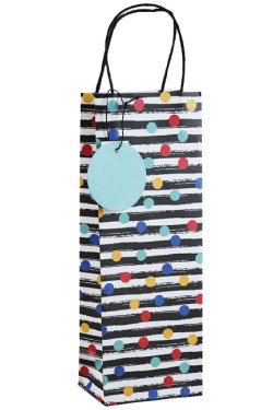 ΤΣΑΝΤΑ ΔΩΡΟΥ ΜΠΟΥΚΑΛΙΩΝ 12,7*35,5*9cm.STRIPES DOTS