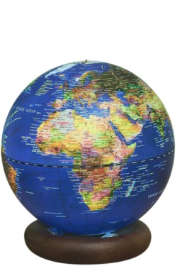 ΦΩΤΙΣΤΙΚΟ ΥΔΡΟΓΕΙΟΣ ΣΕ ΞΥΛΙΝΗ ΒΑΣΗ GINGKO ATLASGLOBE G038M-WT DEEP OCEANBLUE