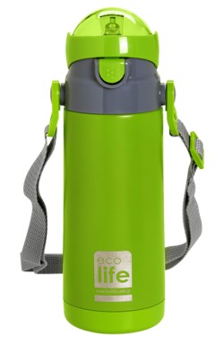 ΠΑΓΟΥΡΙ ΑΝΟΞΕΙΔΩΤΟ ΑΤΣΑΛΙ ΘΕΡΜΟΣ 400ML ΠΑΙΔΙΚΟ ECO LIFE ΜΕ ΙΜΑΝΤΑ GREEN