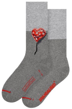 ΚΑΛΤΣΕΣ MUSEARTA BANKSY BANDAGE HEART BL-BH-01 GREY No 40-46