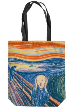 ΤΣΑΝΤΑ ΚΑΜΒΑΣ TODAY IS ART DAY 34*45 εκ.EDVARD MUNCH-SREAM
