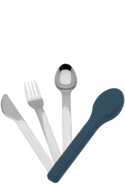 ΣΕΤ ΚΟΥΤΑΛΙ ΠΙΡΟΥΝΙ ΜΑΧΑΙΡΙ ECO LIFE ΣΕ ΘΗΚΗ ΣΙΛΙΚΟΝΗΣ-DUSTY BLUE