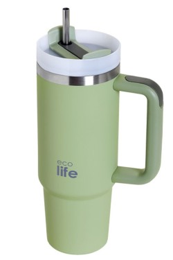 ΠΟΤΗΡΙ ΑΝΟΙΞΕΙΔΩΤΟ ΑΤΣΑΛΙ ΘΕΡΜΟΣ 900ml ECO LIFE ΜΕ ΚΑΛΑΜΑΚΙ TUMBLER-BAY LEAF