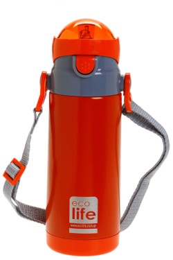 ΠΑΓΟΥΡΙ ΑΝΟΞΕΙΔΩΤΟ ΑΤΣΑΛΙ ΘΕΡΜΟΣ 400ml ΠΑΙΔΙΚΟ ECO LIFE ΜΕ ΙΜΑΝΤΑ-RED