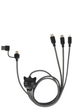 ΚΑΛΩΔΙΟ ΦΟΡΤΙΣΗΣ LEGAMI USB 3σε1 TYPE C+LIGHTNING CCA0005 THREE HUGS-KITTY