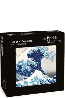 ΣΟΥΒΕΡ ΑΠΟ ΦΕΛΛΟ ΣΕΤ 4 ΤΕΜ.MUSEUMS & GALLERIES HOKUSAI-THE GREAT WAVE